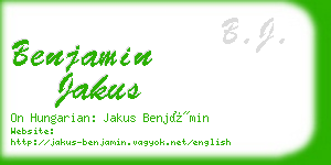 benjamin jakus business card